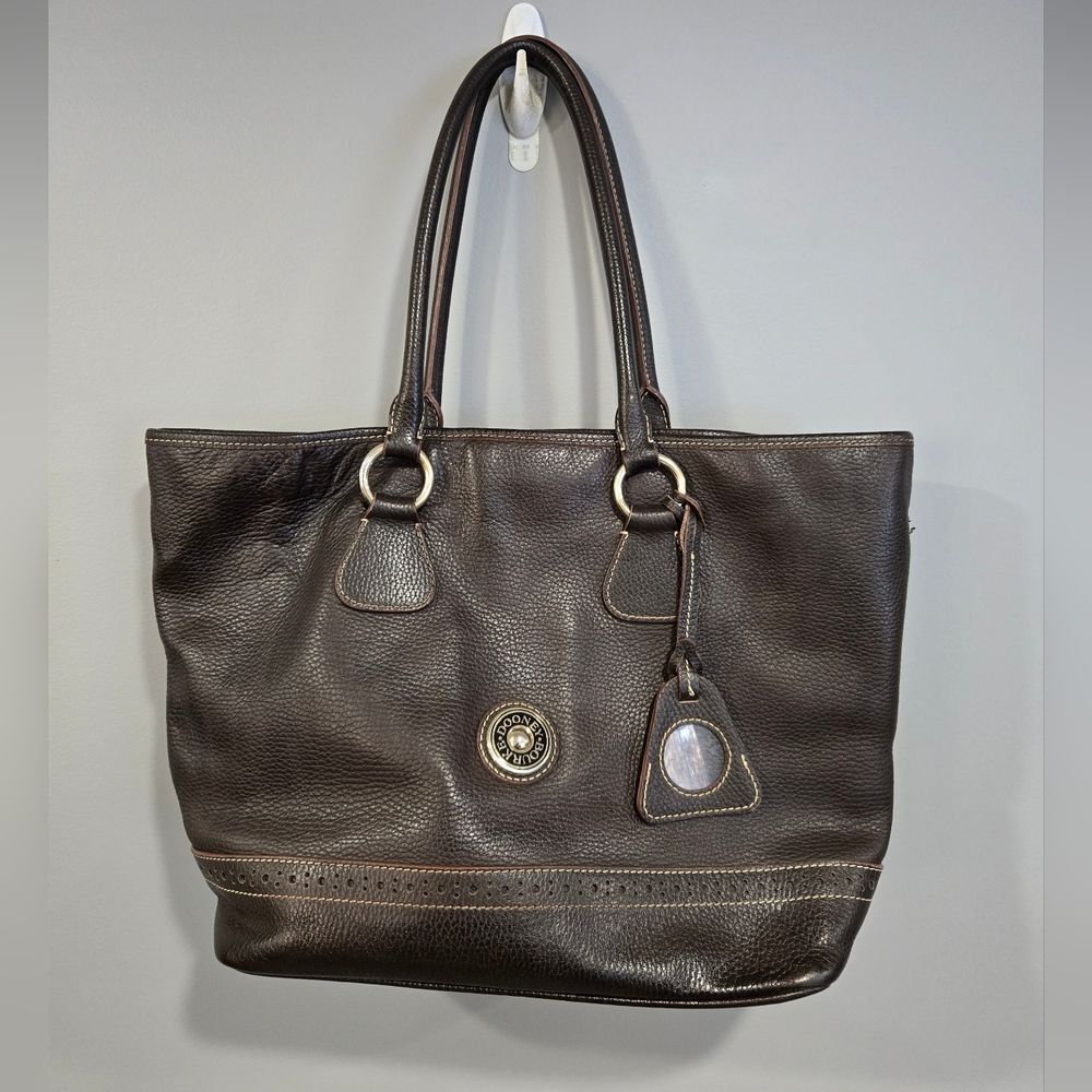 🐢 Vintage Dooney & Bourke Brown Pebbled Leather Tote!